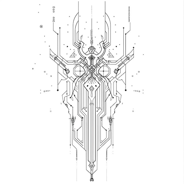 a drawing of a motorcycle with a design that says quot x quot on it