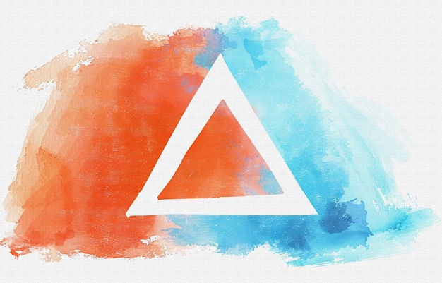 a drawing of a triangle with a white triangle in the middle