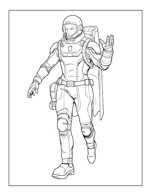 a drawing of an astronaut with a helmet on it
