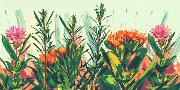 a flower in a field of flowers