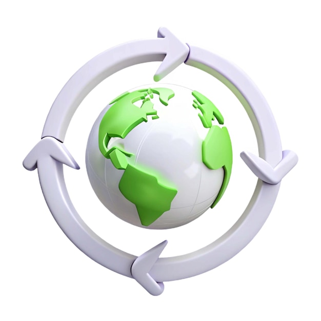 a green and white globe with a green globe on it