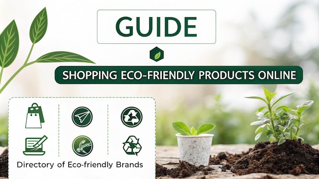 a green and white sign that says shopping products