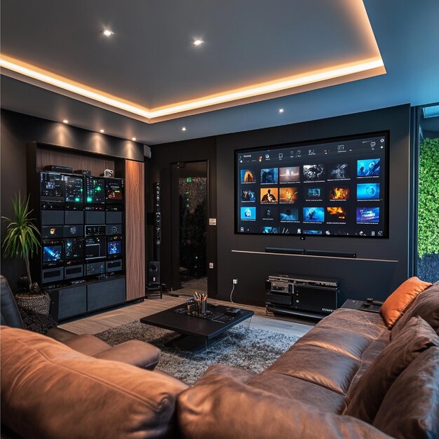 A home automation system controlling a multimedia setup with entertainment systems