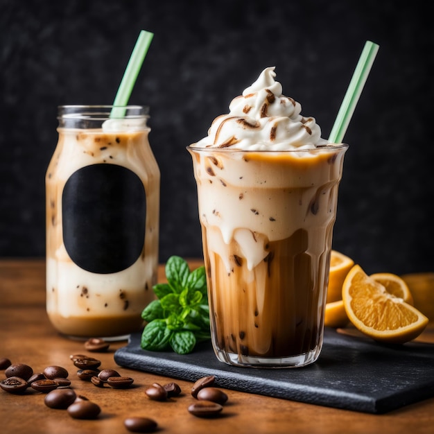 A latte is a drink made from espresso milk and optional sweetener