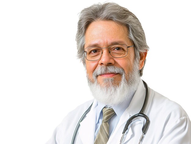 a man with a beard and a stethoscope around his neck