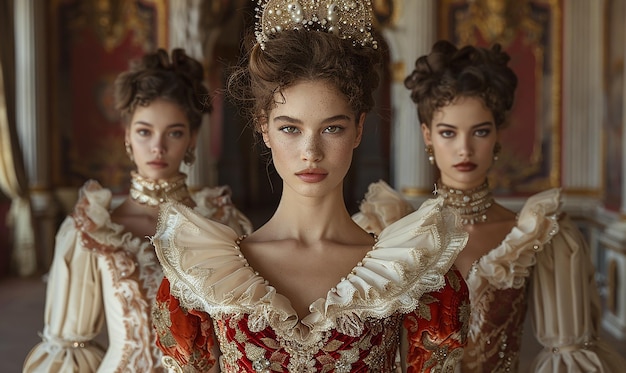 a model wears a creation by fashion designer