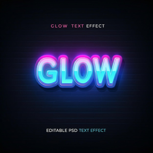 a neon sign that says glow in blue