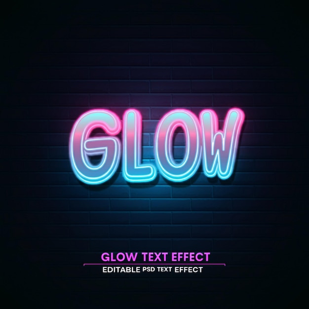 a neon sign that says glow in neon