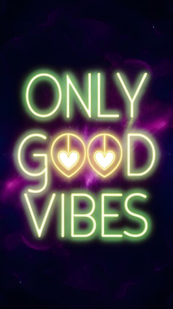 a neon sign that says only good spirits