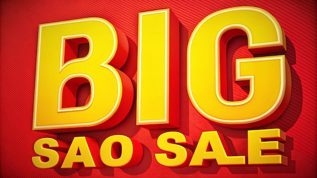 a red sign that says big sale on it