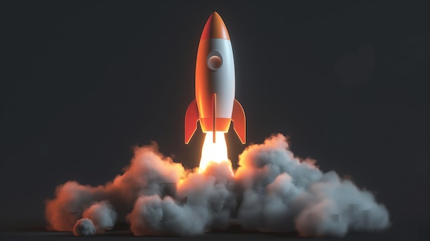 a rocket with the words rocket on the bottom