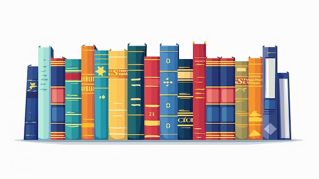 a row of books with the word  z  on the bottom