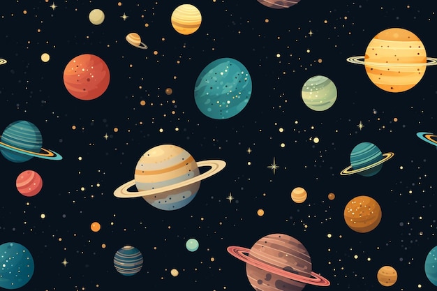 a space seamless pattern
