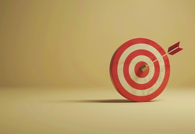 a target with a red and white circle on the bottom