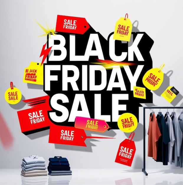 A vibrant and attentiongrabbing advertisement for a Black Friday sale