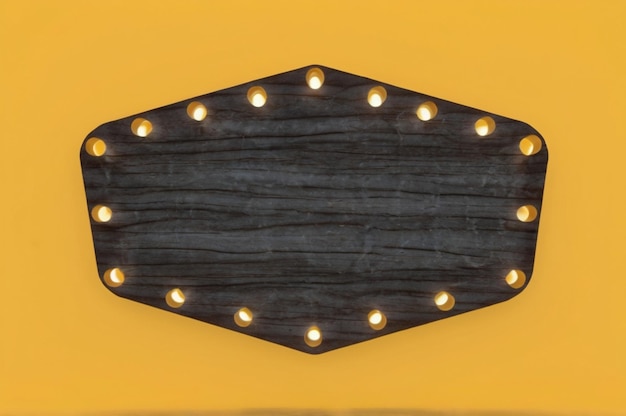 a wooden sign with lights on it that say quot x quot