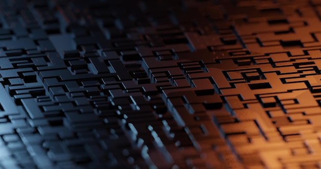 abstract 3d design background with gpu cpu technology pattern of lines circuit board texture3d render of concept data visualization collection processing and analysis information