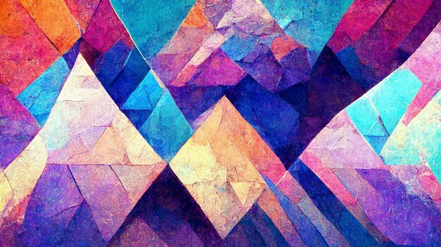 Abstract background consisting of triangles Gradient blue color