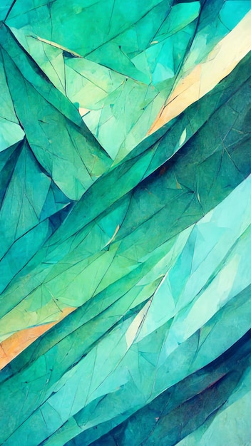 abstract background consisting of triangles gradient green color