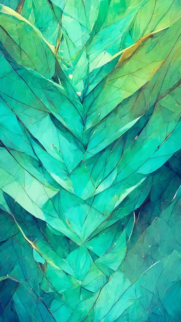 abstract background consisting of triangles gradient green color