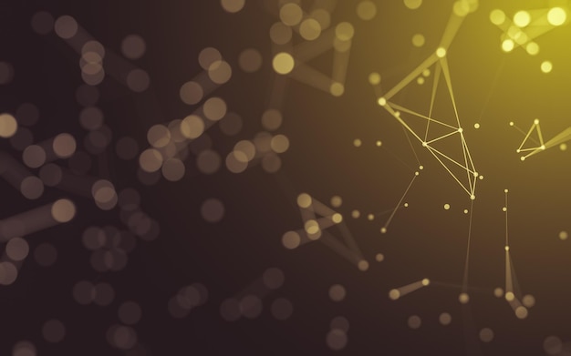 abstract background. molecules technology with polygonal shapes, connecting dots and lines. connection structure. big data visualization.