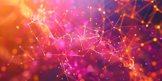 Abstract Background with Lines and Dots