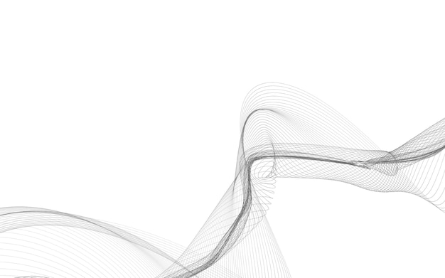 Abstract background with monochrome wave lines