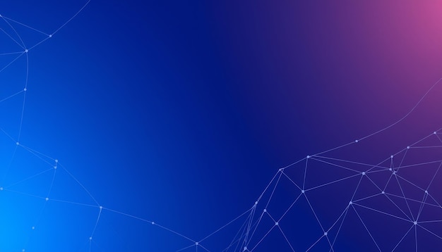 abstract blue and purple gradient background with connected dots
