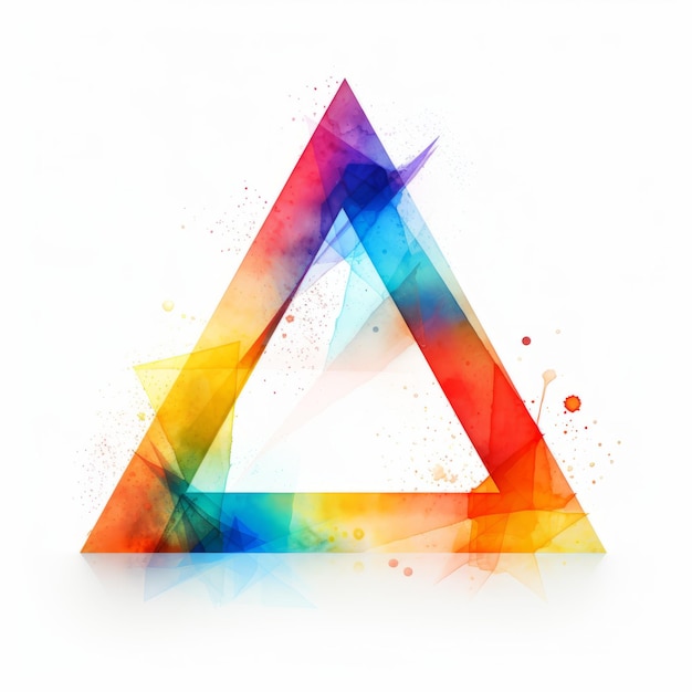 Abstract Colorful Triangle Vector With Unique Framing And Composition