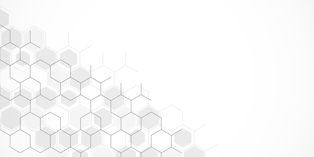 Abstract design element with geometric background of hexagons shape pattern