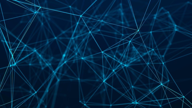 Abstract digital background Big data visualization Network connection structure Science background 3D rendering