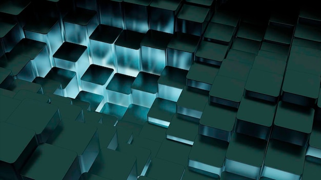 Abstract dynamic animated wave moving structure of colorful columns or blocks design wave like