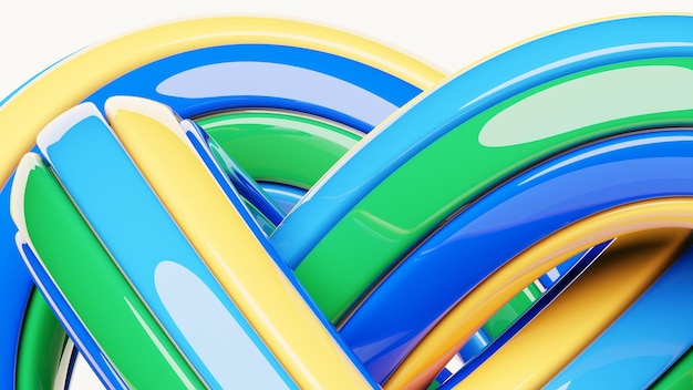 abstract dynamic colorful shape 3d illustration and rendering elegant line background