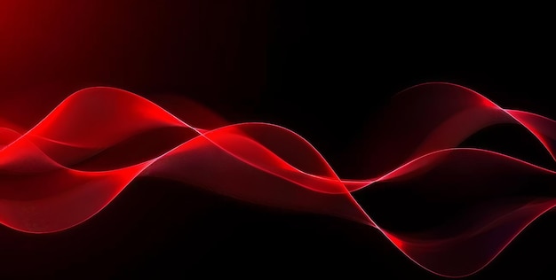 Abstract gold luxury layout Red glowing wave line on black background vector illustration