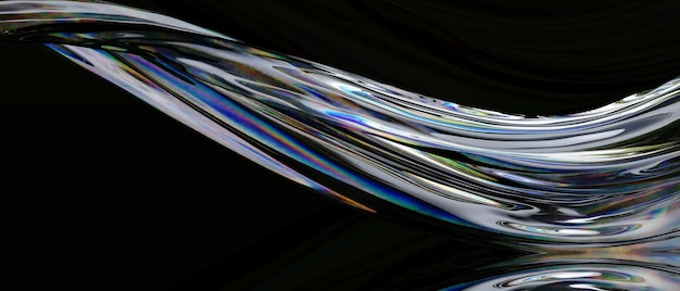 abstract gradient wave chromatic dispersion spectral effect 3d rendering