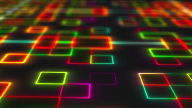 abstract lines form squares computer generated d render
