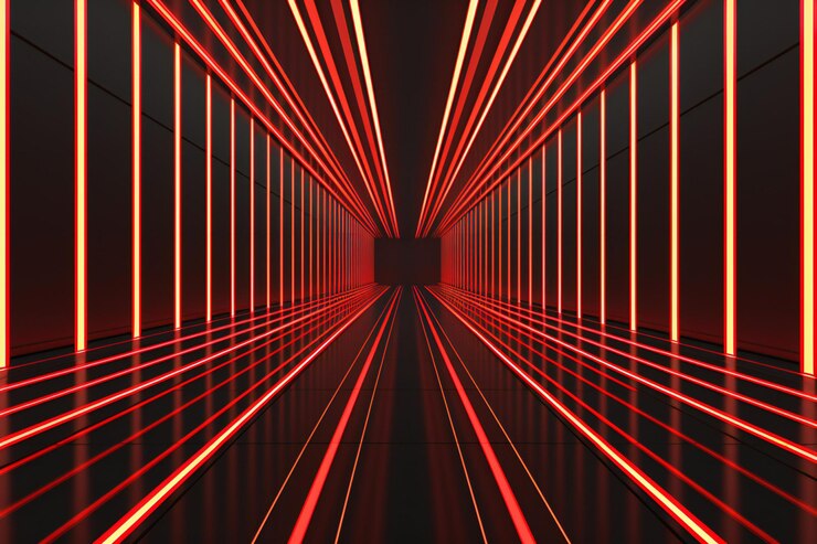 Abstract modern architecture background empty open space interior