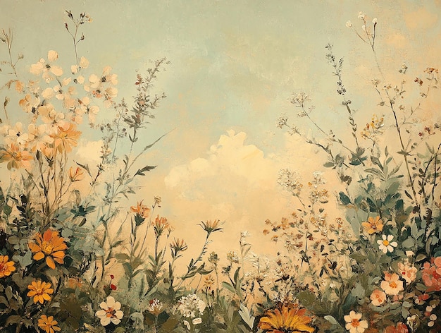 abstract oil painting flowers wallpaper art oil painting background