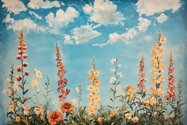 abstract oil painting flowers wallpaper art oil painting background