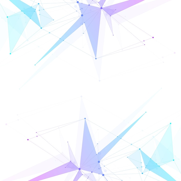 abstract plexus background with connected lines and dots wave flow plexus geometric effect big data ...