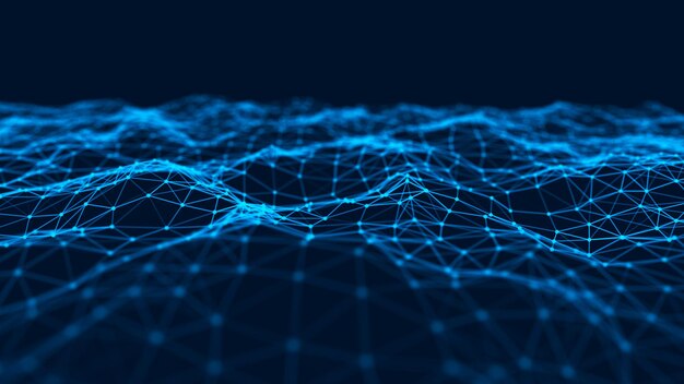 Abstract polygonal background with connecting dots and lines Connection technology background