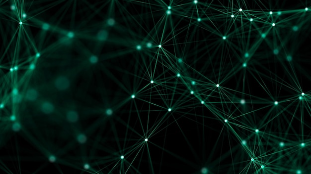 abstract polygonal background with connecting dots and lines connection technology background