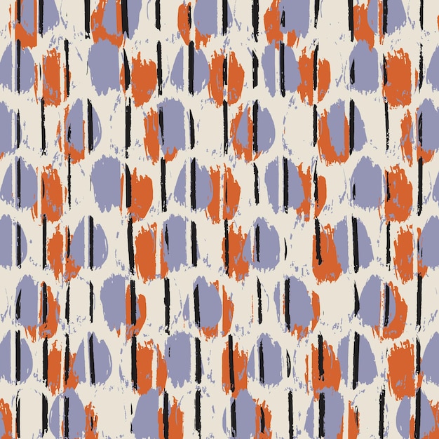 Abstract seamless pattern with paint marks, traces, smudges, scribble on grunge background