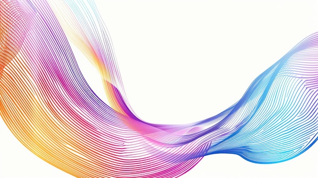 Abstract striped curve border lines texture background AI generated image