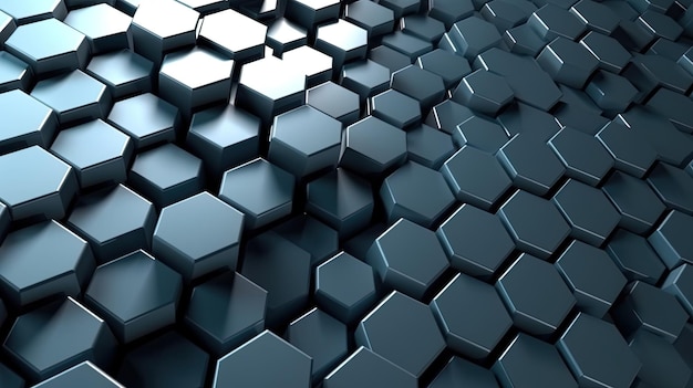 abstract technological hexagonal background digital technology network background illustration futuristic point wave