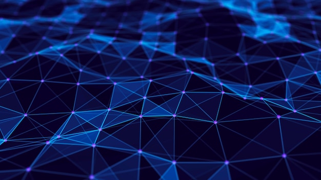 Abstract technology background Network connection structure Science background Big data digital background 3d rendering