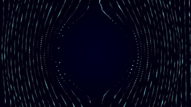Abstract twisted cosmic wormhole Technology background Data network 3D rendering