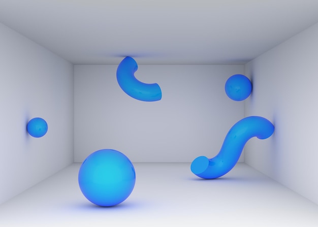 Abstrakt 3D-rendering minimalistisk bakgrunn moderne grafisk design