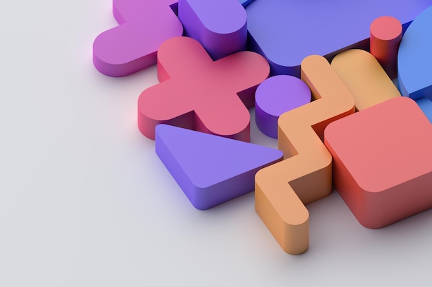 Abstrakt 3D-rendering