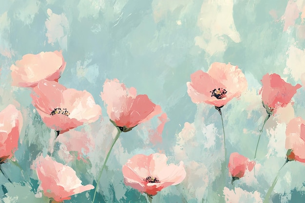Abstrakt oljemaleri blomster bakgrunnsbilde kunst oljemaleri bakgrunn